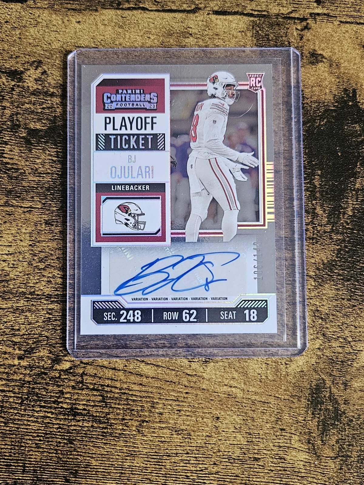 2023 Panini Contenders - Playoff Ticket #145 BJ Ojulari /149   Cardinals Auto