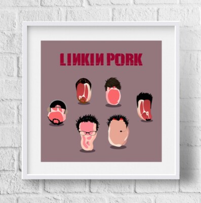 Linkin Park Parodie Kunst - Linkin Pork (weitere Bands verfügbar) Chester Bennington