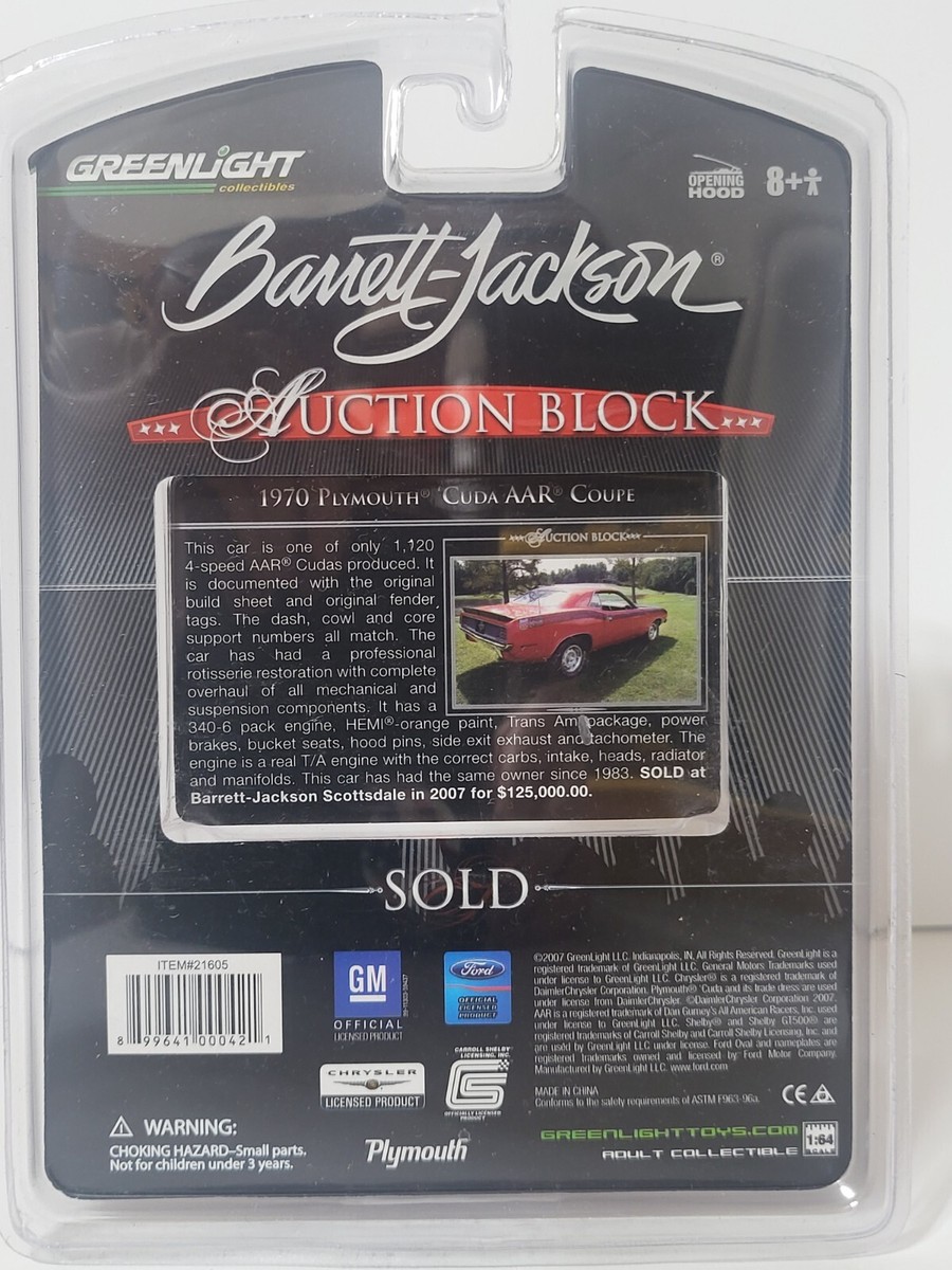 1/64 ジョーニーライトニング 1970 プリムス AAR CUDA クーダ 1970 Plymouth AAR Barracuda Vitamin C Orange with Black