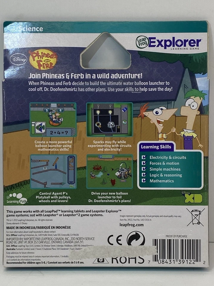 NEW Leap Frog Explorer Phineas & Ferb Game Software Leap Pad Leapster - Image 2 of 3