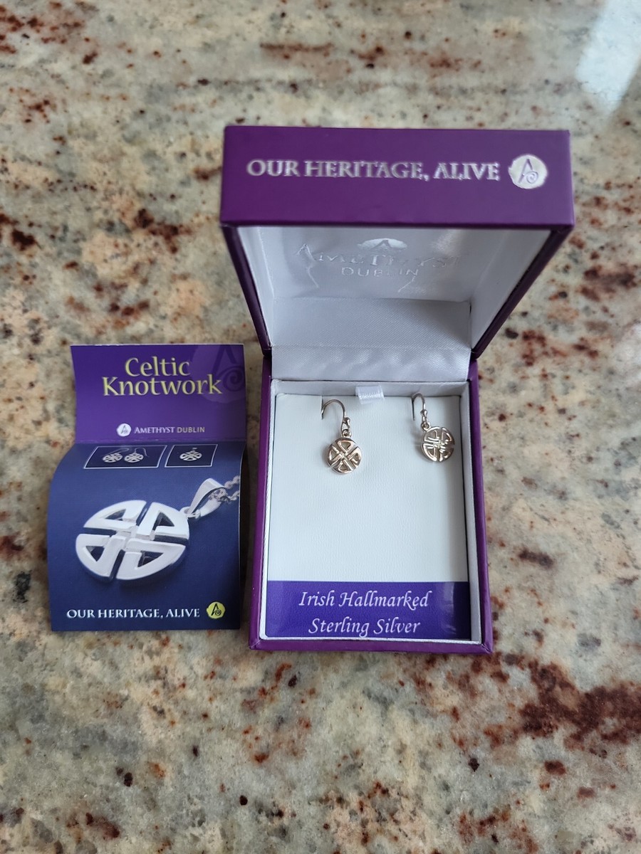 Amethyst Dublin Large 6 Trinity Hairslide.Silver plated. Made in Ireland Hair Accessories – Sullivan Vitamins & Irish Shop main image 4