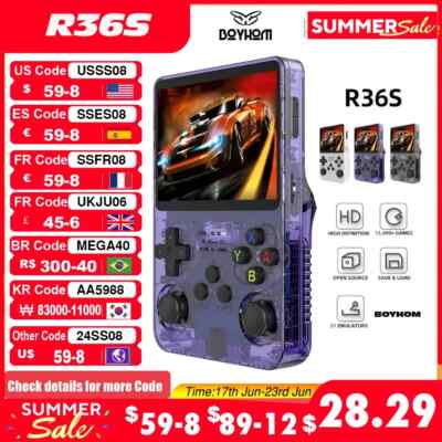 Open Source R36S Retro Handheld Videospielkonsole Linux System 3,5 Zoll IPS T
