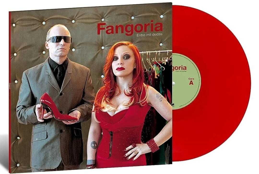 LP MAXI ROJO FANGORIA ENTRE MIL DUDAS ALASKA Y DINARAMA PEGAMOIDES REMIXES GAY