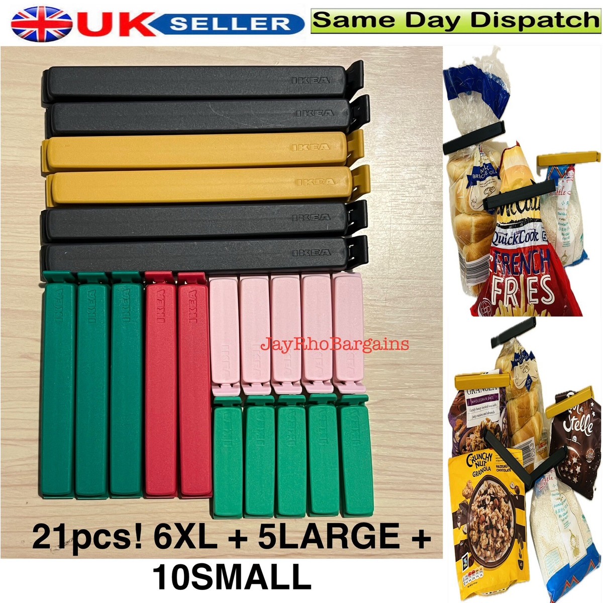 21x IKEA Bevara Reusable Food Bag Sealer Clips For Storage In