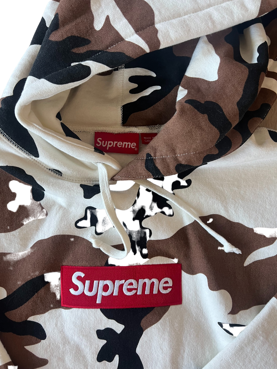 Hooded Sweatshirt Supreme Box Logo Hoodie Cow Cow Camo Supreme