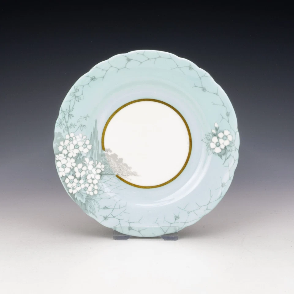 Aynsley China - B5089/1 Grey Flower - Cup Saucer & Tea Plate Trio - Art Deco - Image 2 of 4