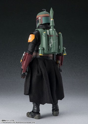 S.H.Figuarts Star Wars The Mandalorian Boba Fett 155 mm ABS & PVC & tissu - Photo 3/10