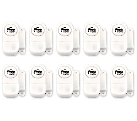 Flipo Set of 10 Mini Door & Window Alarms - V47255 -