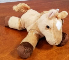 Aurora Prancer Horse 8” Beanbag Plush Gold Brown Excellent Condition With Tags