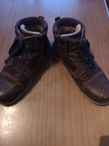 Venice leather shoes size 45 faux leather winter shoes winter boots - Picture 4 of 7
