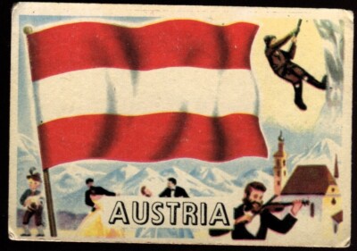 Trade Card, A&BC Kaugummi, FLAGGEN DER WELT, 1959, Std, Österreich, #24