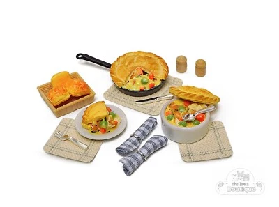 For Calico Critters Miniature Dollhouse Miniature Vegetable Pot Pies