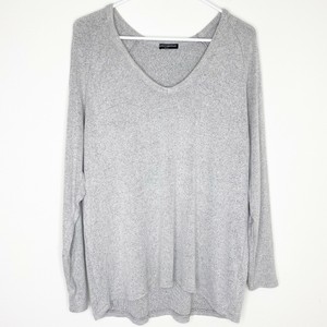 brandy melville grey v neck sweater