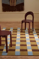 Antique Scandinavian Swedish Kilim Tile Handmade Flat weave Boho Large Area Rug