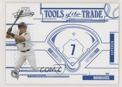 2005 Playoff Absolute Memorabilia Tools of the Trade Blue Ivan Rodriguez 04or