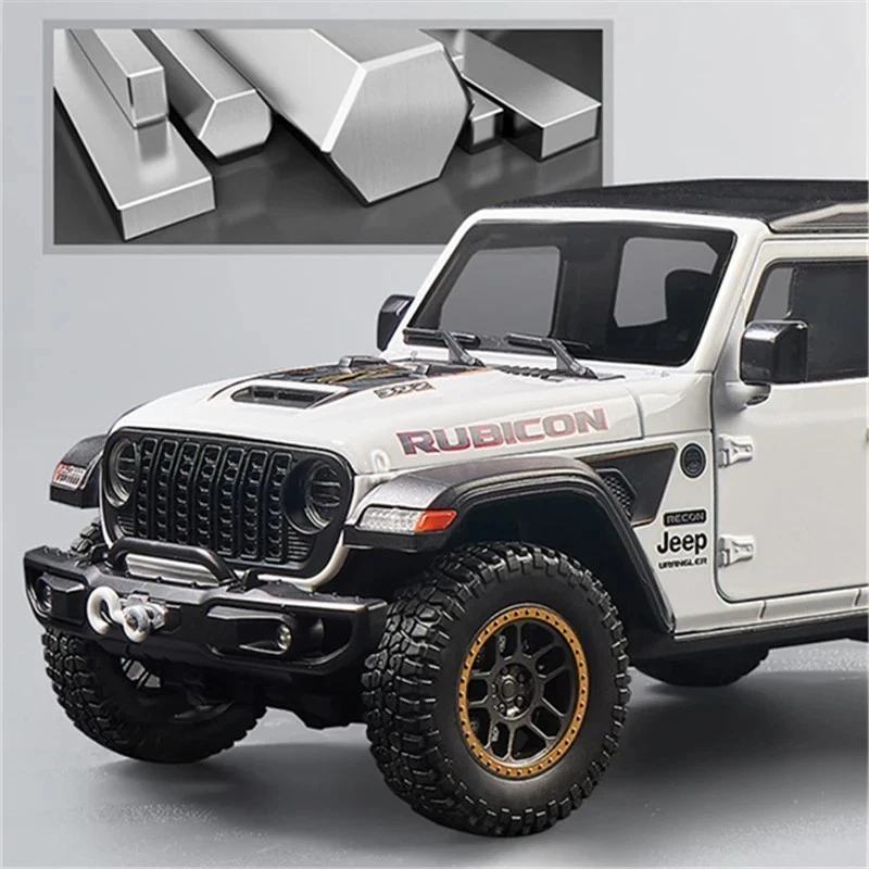 1:18 Jeep Wrangler Rubicon Alloy Off-road Vehicles Car Model Diecast & Toy Metal - Image 3 of 4