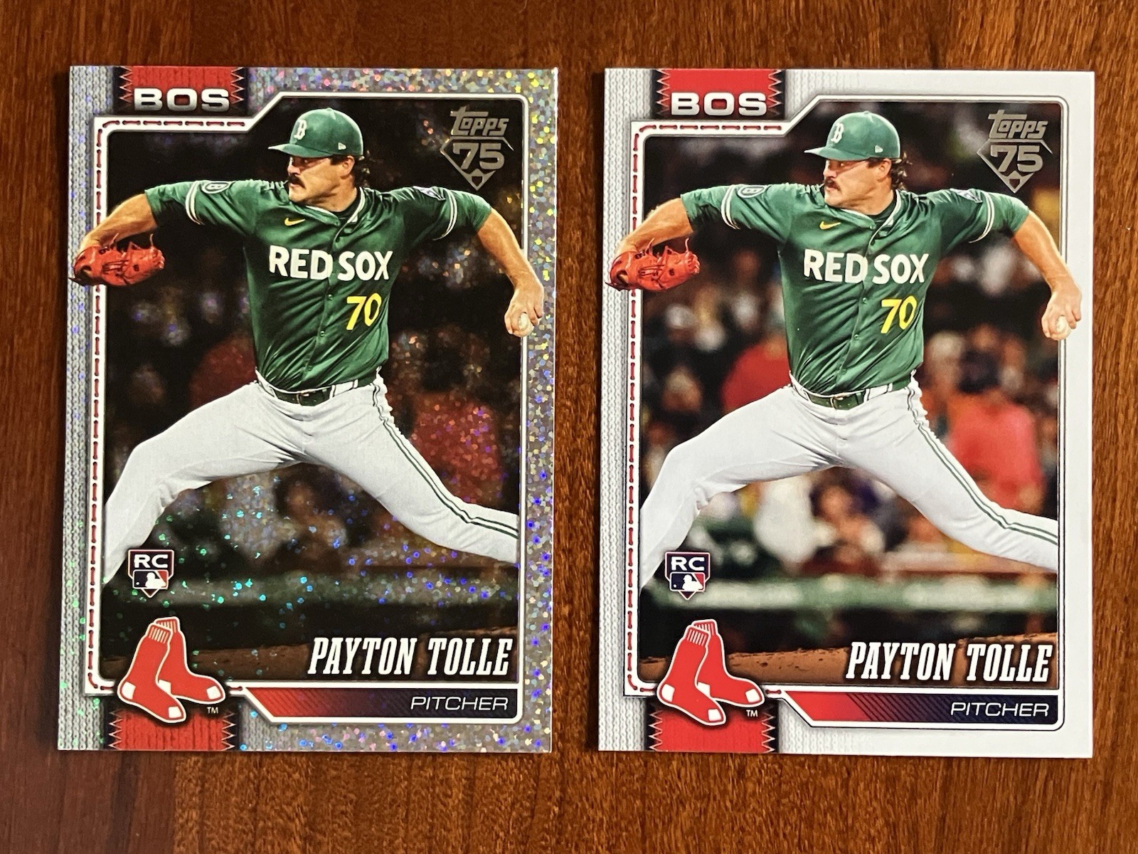Payton Tolle 2026 Topps Series 1 #15 RC Holo Foil and Base
