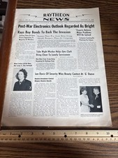 RARE Original WWII 1944 Raytheon News - Defense Contractor Employee Newspaper