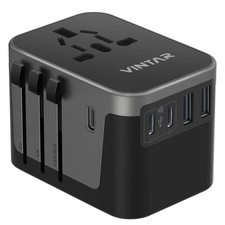 VINTAR Universal Travel Adapter 30W International Power Adapter 3 USB C 2 USB A