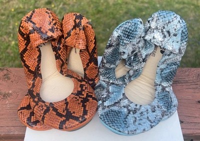 2 Pair New Storehouse Flats Leather Ballet Glacier Snakes Pumpkin Spice Snakes 9
