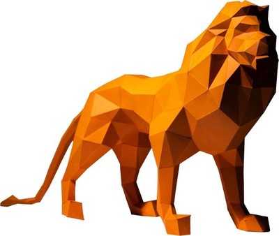 Gadget - Papercraft World: Standing Lion (Model Design - 3D) -D- Papercraft Worl
