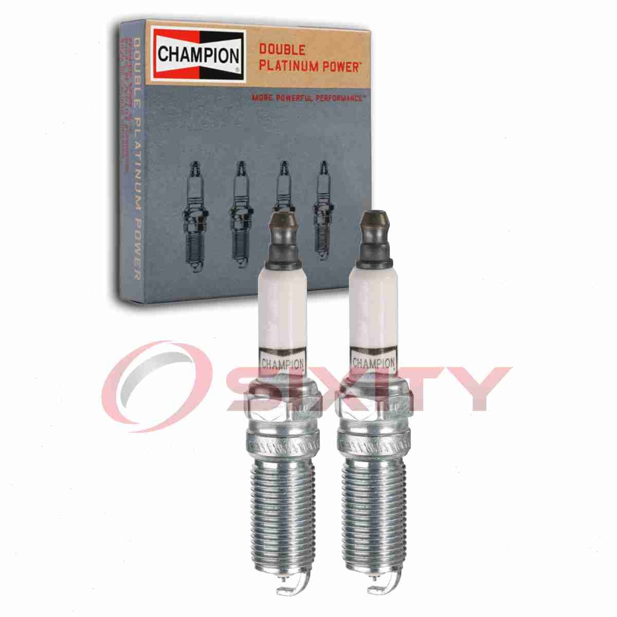 2 pc Champion Double Platinum 7437 Spark Plugs for RE10PYPB5 PTR5A-13 LTR5GP rd