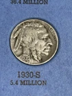 1930s Buffalo Nickel, nice original VF Condition Full Date, 2/3 Horn detail