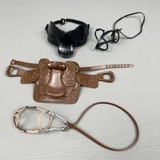 VTG Breyer Horse Brown Western Black English Saddle Bridle Lot of 4 Replacement