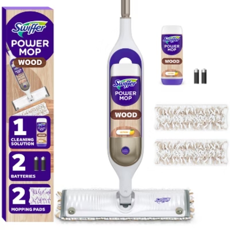 Swiffer Power Mop Wood Mop Kit for Wood Floor Cleaning