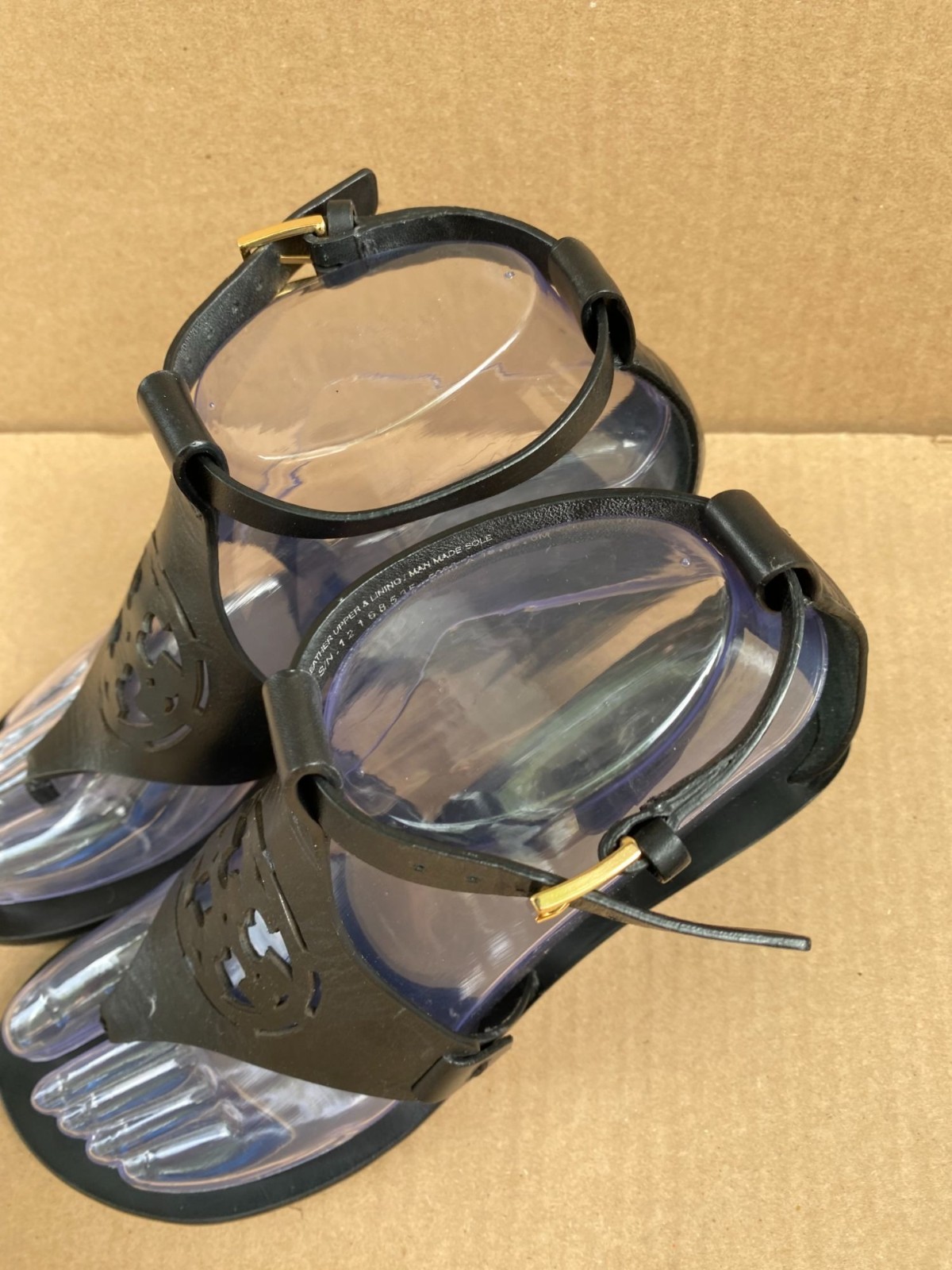 Tory Burch Black Zoey Wedge Sandals Size 6 Leather Ankle Strap Quiet Luxury thumbnail 14