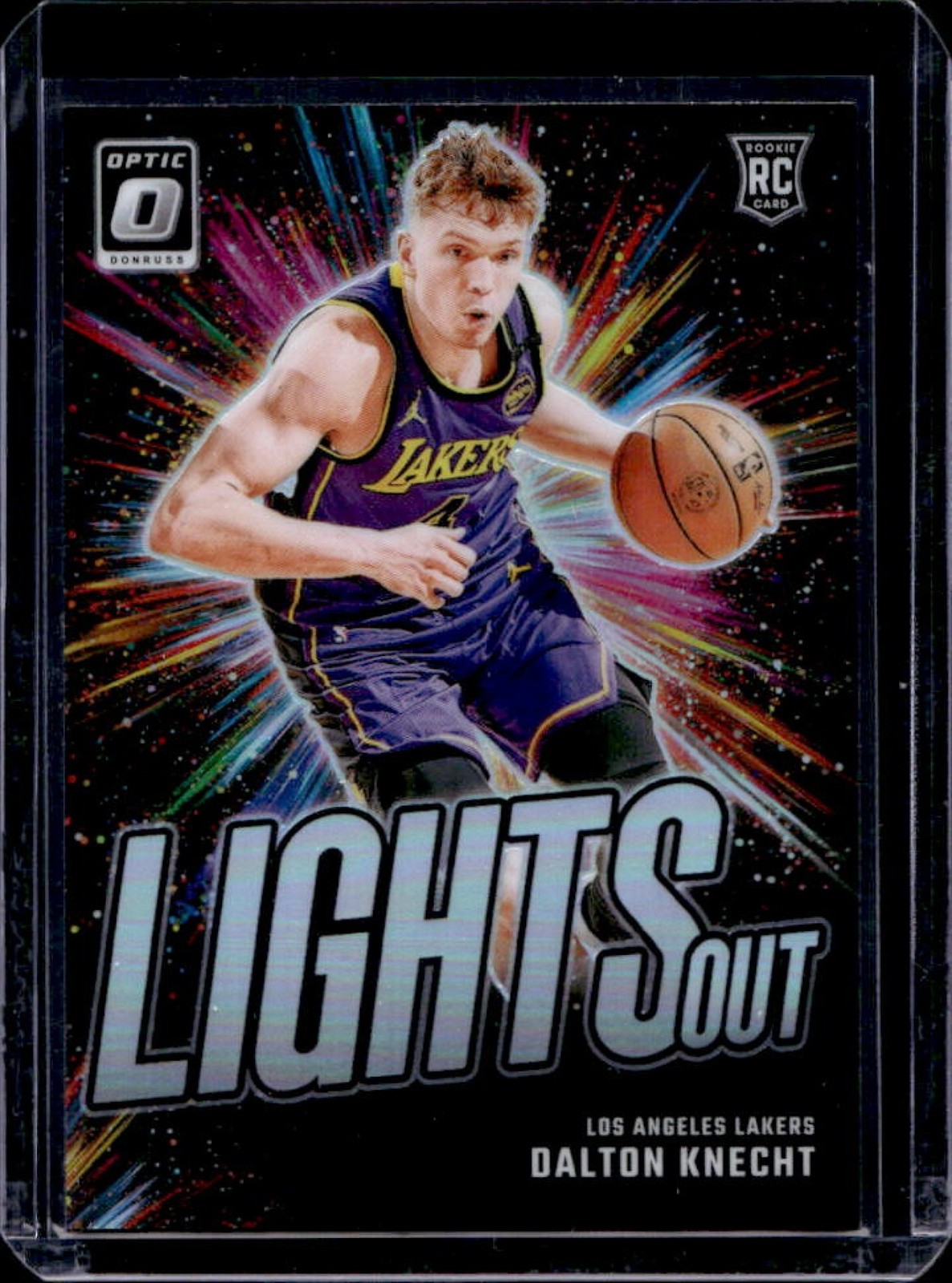 2024-25 Donruss Optic Dalton Knecht Lights Out RC Holo #8 Lakers