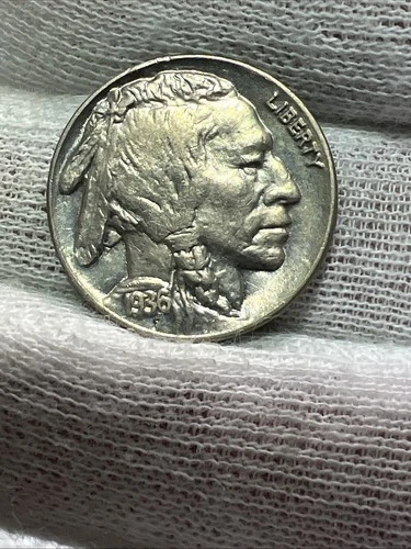 1936 Uncirculated BU MS High Grade Buffalo Nickel Beautiful Old US Coin!