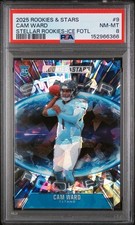 Panini Rookies & Stars 2025 cámara estelar Ward hielo agrietado (RC)/22 PSA 8