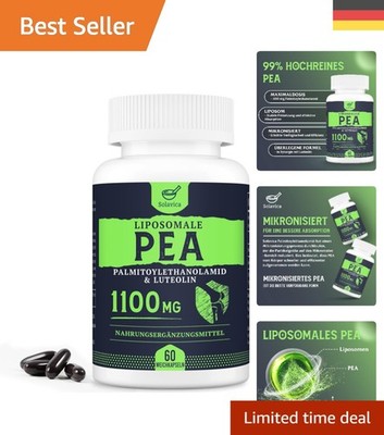 Liposomales PEA 1100mg mit Luteolin   Hochdosierte 60 Softgel-Kapseln von Sol...