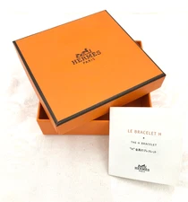 Hermes Paris The H Bracelet Empty Box with Insert Info Pamphlet