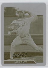 2020 Bowman Heritage Chrome Prospects Printing Plate Yellow 1/1 Cole Winn 19fv