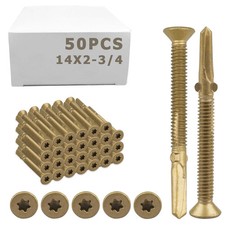 #14X2-3/4 Trailer Deck Screws, Reamer Tek Torx/Star Head Self-Drilling Wood to M