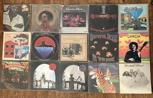 Grateful Dead/GARCIA vinyl record lot (19 records total)