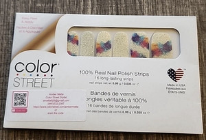 Color Street Paint the Town Holographic Nail Polish Strips Easy Peel FDG345