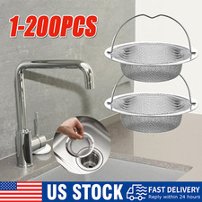 Kitchen Sink Strainer Large Wide Rim 4.5" Stainless Steel Mesh Drain Filter