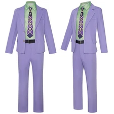 Jojo's Bizarre Adventure Cosplay Kira Yoshikage Costume Purple Uniform Full Set
