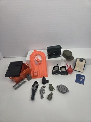 Vintage Lot GI Joe Misc Series Weapons Parts, Lunch box & Accessories RARE