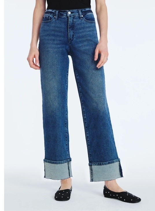 Scoop Women’s Brenna Benton Cuffed Ankle Straight Jeans Size 6 NWT