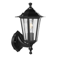 AußEn-Wandlampe Eglo Laterna 1-Flammig Aluguss Schwarz E27 IP44 Wandleuchte Glas
