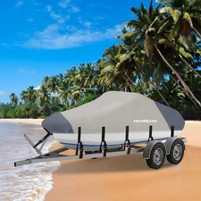 Heavy Duty Waterproof Boat Cover 17ft 18ft 19ft Fits V-Hull Fishing Ski Runabout
