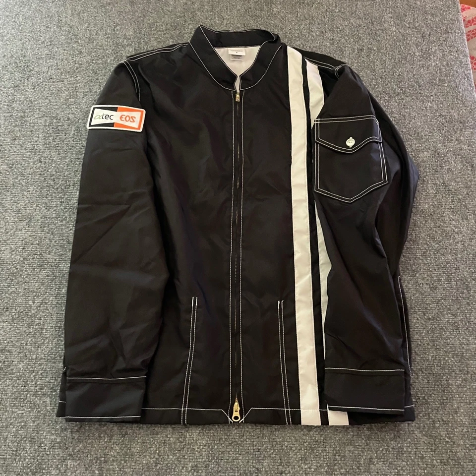 Jaqueta de corrida Birdwell Beach Britches listra preta branca masculina tamanho P streetwear - Imagem 2 de 4