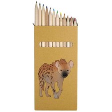 12 x 'Spotted Hyena Prowling' Long Colour Pencils PE00078783