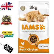 IAMS Adult Complete Dry Cat Food Chicken 3kg – Supports Strong Immune System 5.83 per kilo