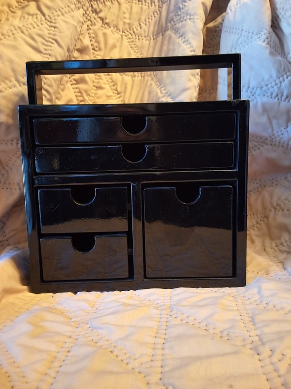 Zodax Discontinued Black Acrylic 5 Drawer Box