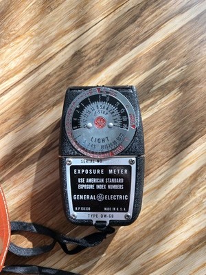 General Electric Exposure Meter DW-68 vintage selenium light meter  case-WORKS
